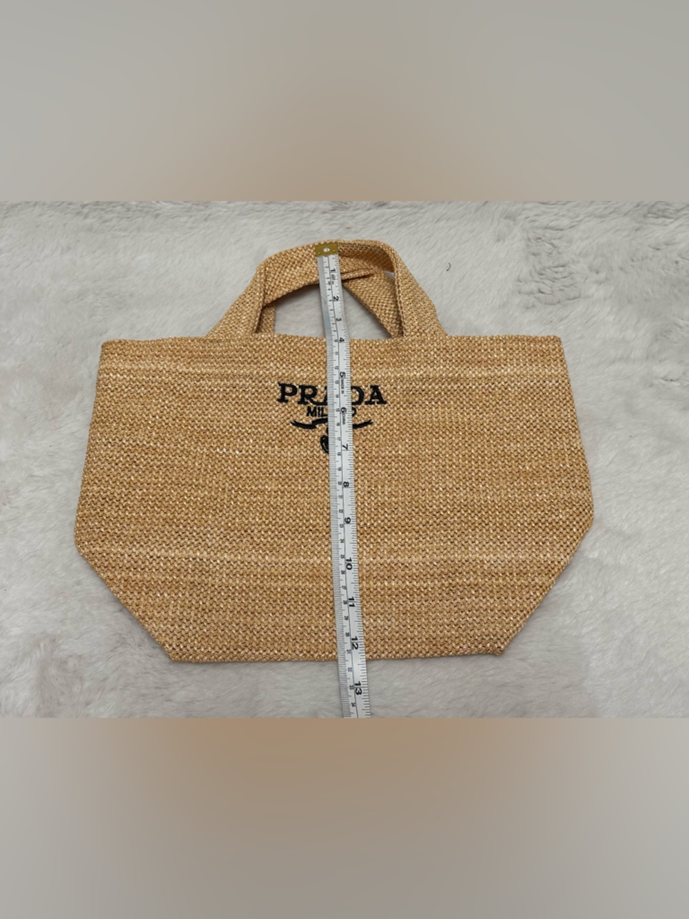 Prada Milano Straw Tote Bag in Natural- GWP - Picture 7 of 9